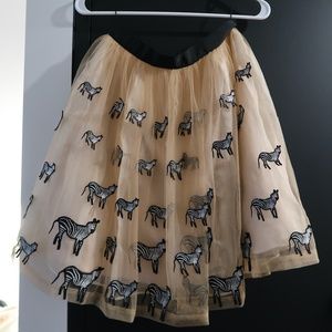Alice & Olivia Horse Print Skirt